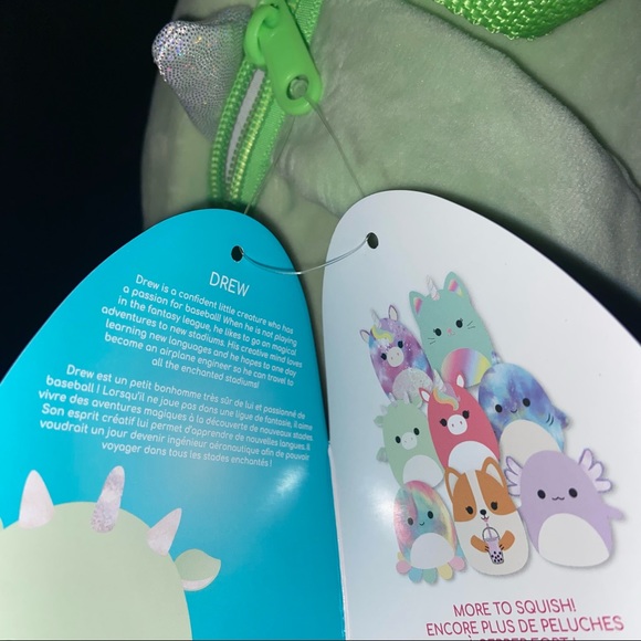 Squishmallow Drew Backpack Dragon 12" BNWT - Picture 4 of 4